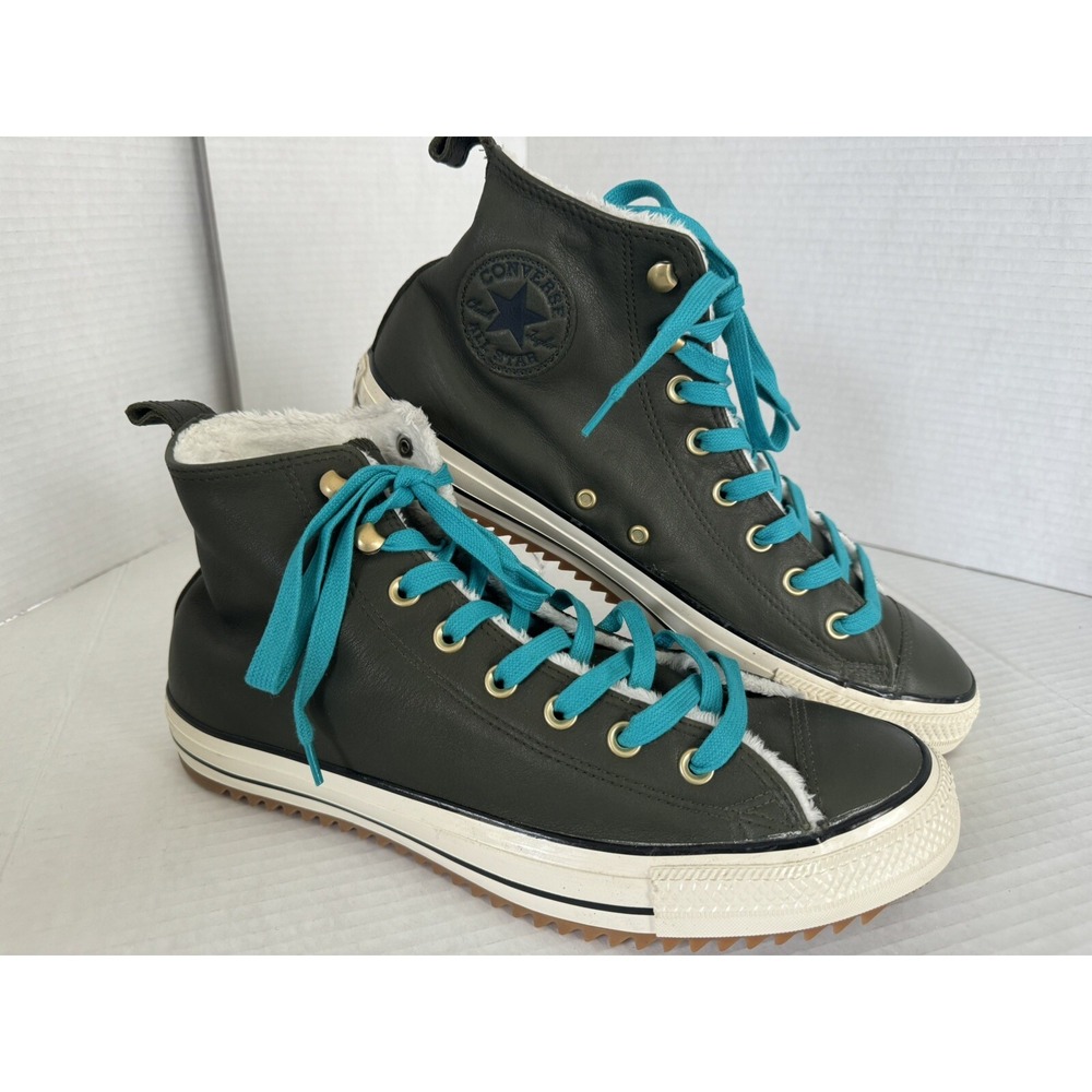 Converse Chuck Taylor All Star Sneakers Shearling Men 11 Green Blue 162478C